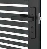 VidaXL Binnen Deur Zwart 93 x 201.5 cm Verstevigd glas, Aluminium