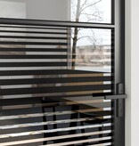 VidaXL Binnen Deur Zwart 83 x 201.5 cm Verstevigd glas, Aluminium