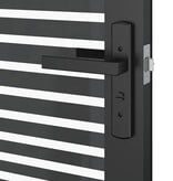 VidaXL Binnen Deur Zwart 83 x 201.5 cm Verstevigd glas, Aluminium