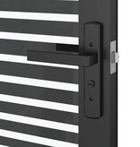 VidaXL Binnen Deur Zwart 76 x 201.5 cm Verstevigd glas, Aluminium