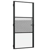 VidaXL Binnen Deur Zwart 102.5 x 201.5 cm Gehard glas en Aluminium