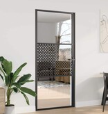 VidaXL Binnen Deur Zwart 93 x 201.5 cm Gehard glas en Aluminium