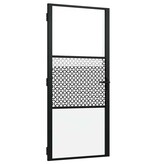 VidaXL Binnen Deur Zwart 93 x 201.5 cm Gehard glas en Aluminium