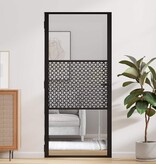 VidaXL Binnen Deur Zwart 93 x 201.5 cm Gehard glas en Aluminium