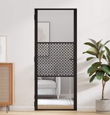 VidaXL Binnen Deur Zwart 83 x 201.5 cm Verstevigd glas, Aluminium