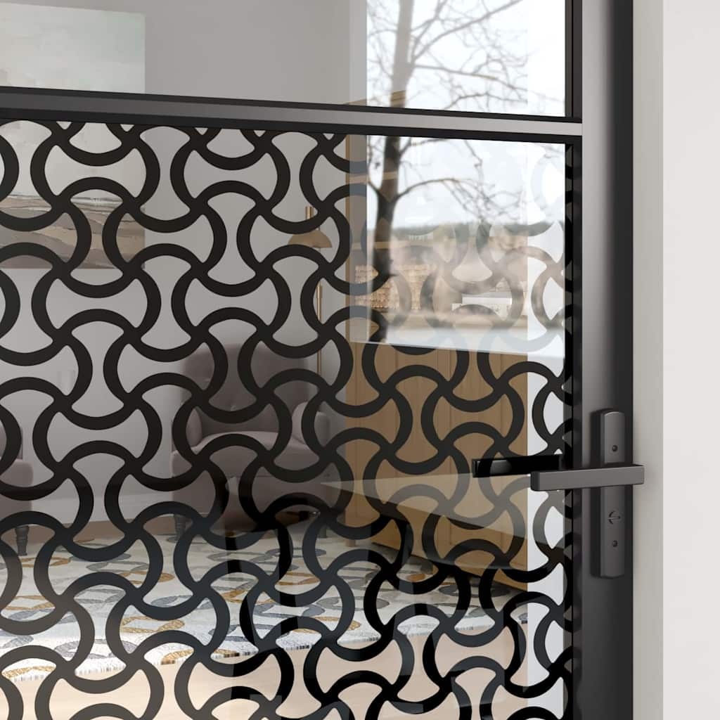 VidaXL Binnen Deur Zwart 83 x 201.5 cm Verstevigd glas, Aluminium