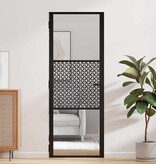 VidaXL Binnen Deur Zwart 76 x 201.5 cm Verstevigd glas, Aluminium