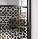 VidaXL Binnen Deur Zwart 76 x 201.5 cm Verstevigd glas, Aluminium