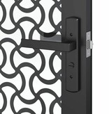 VidaXL Binnen Deur Zwart 76 x 201.5 cm Verstevigd glas, Aluminium