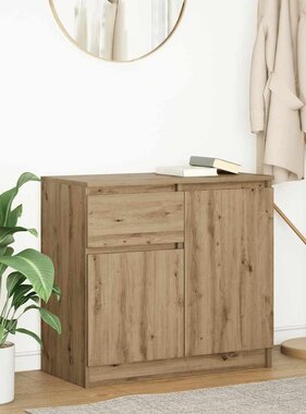 VidaXL Dressoir lade 71x35x65 cm spaanplaat artisanaal eikenkleurig