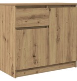 VidaXL Dressoir lade 71x35x65 cm spaanplaat artisanaal eikenkleurig