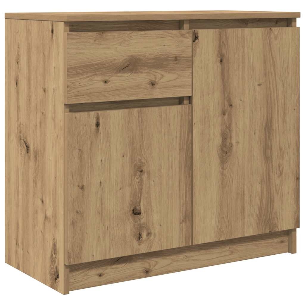 VidaXL Dressoir lade 71x35x65 cm spaanplaat artisanaal eikenkleurig