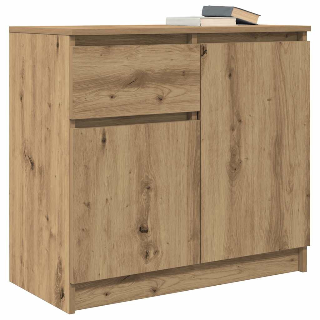 VidaXL Dressoir lade 71x35x65 cm spaanplaat artisanaal eikenkleurig