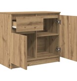 VidaXL Dressoir lade 71x35x65 cm spaanplaat artisanaal eikenkleurig