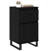 VidaXL Dressoir met lade Zwart eiken 35 x 40 x 70 cm Bewerkt hout