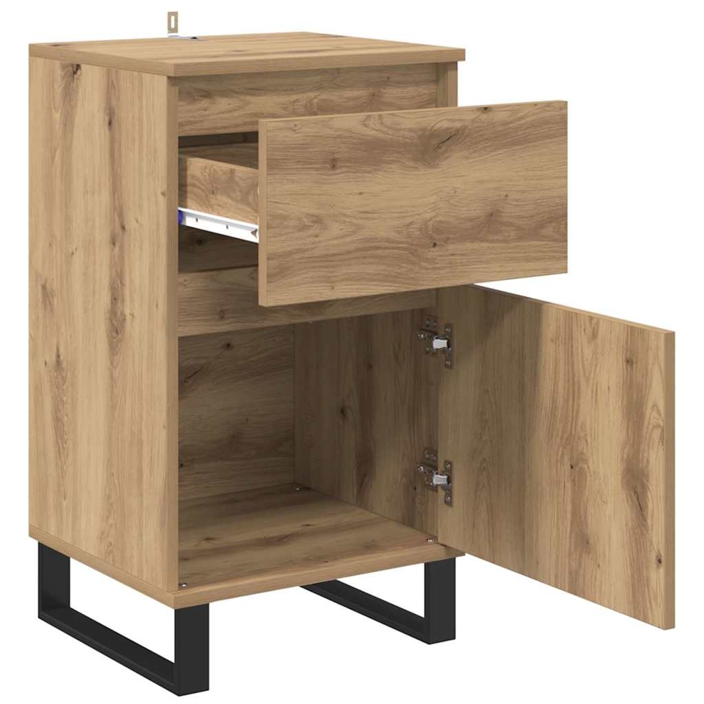 VidaXL Dressoir artisanaal eikenkleurig 35 x 40 x 70 cm Bewerkt hout