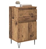 VidaXL Dressoir met lade Oud hout 35 x 40 x 70 cm Bewerkt hout