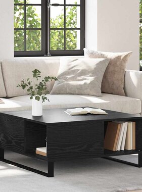 VidaXL Salontafel Zwart eiken 80 x 80 x 36.5 cm Bewerkt hout