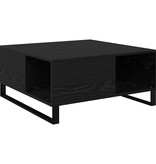 VidaXL Salontafel Zwart eiken 80 x 80 x 36.5 cm Bewerkt hout