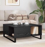 VidaXL Salontafel Zwart eiken 80 x 80 x 36.5 cm Bewerkt hout