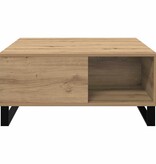 VidaXL Salontafel artisanaal eikenkleurig 80 x 80 x 36.5 cm