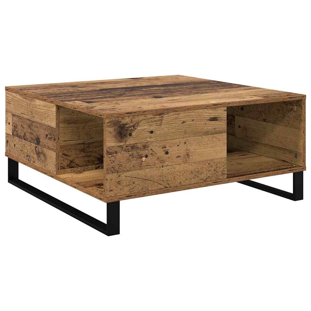 VidaXL Salontafel Oud hout 80 x 80 x 36.5 cm Bewerkt hout