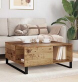 VidaXL Salontafel Oud hout 80 x 80 x 36.5 cm Bewerkt hout