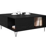 VidaXL Salontafel Zwart eiken 80 x 80 x 36.5 cm Bewerkt hout