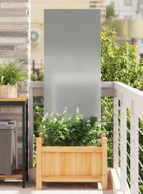 VidaXL Tuin Privacy Screen Zilver 50 x 140 cm Gegalvaniseerd staal
