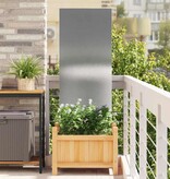 VidaXL Tuin Privacy Screen Fretwerk Zilver 50 x 140 cm Roestvrij staal