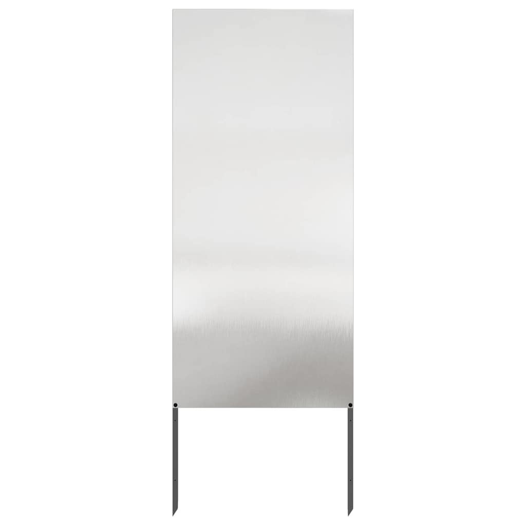 VidaXL Tuin Privacy Screen Fretwerk Zilver 50 x 140 cm Roestvrij staal