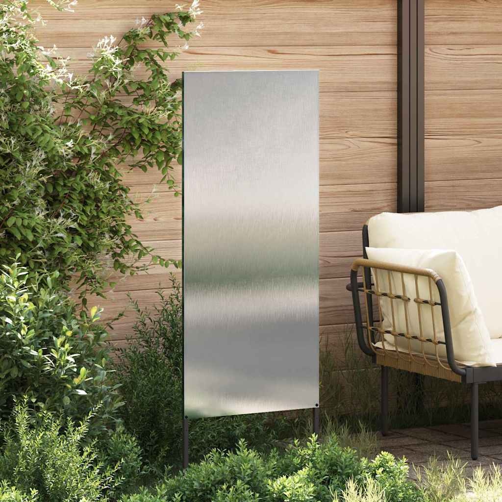 VidaXL Tuin Privacy Screen Fretwerk Zilver 50 x 140 cm Roestvrij staal