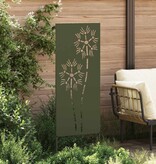 VidaXL Tuin Privacy Screen Olijfgroen 50 x 140 cm Koudgewalst staal