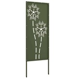 VidaXL Tuin Privacy Screen Olijfgroen 50 x 140 cm Koudgewalst staal