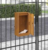 VidaXL Brievenbus Roestig 30 x 23 x 55 cm Cortenstaal