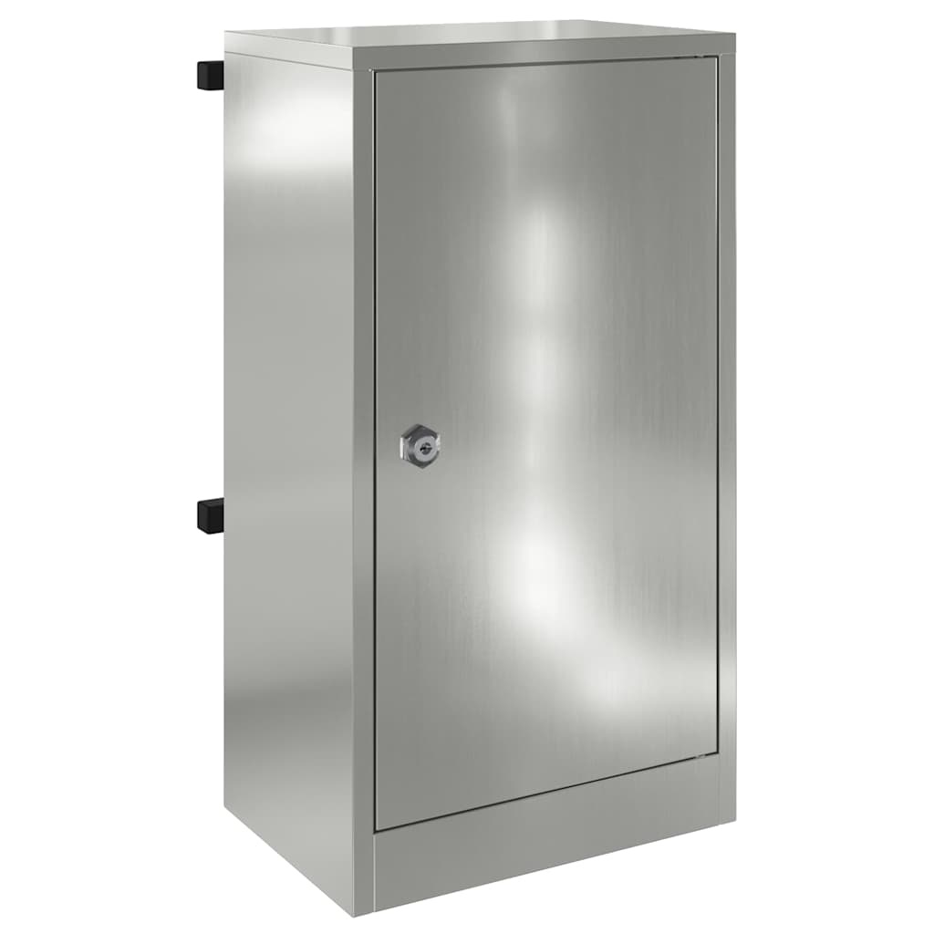 VidaXL Brievenbus Zwart 30 x 23 x 55 cm Gegalvaniseerd staal