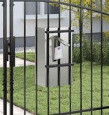 VidaXL Brievenbus Zwart 30 x 23 x 55 cm Gegalvaniseerd staal