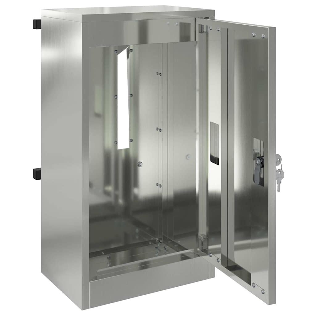 VidaXL Brievenbus Zwart 30 x 23 x 55 cm Gegalvaniseerd staal