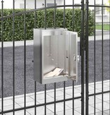 VidaXL Brievenbus Zwart 30 x 23 x 55 cm Roestvrij staal