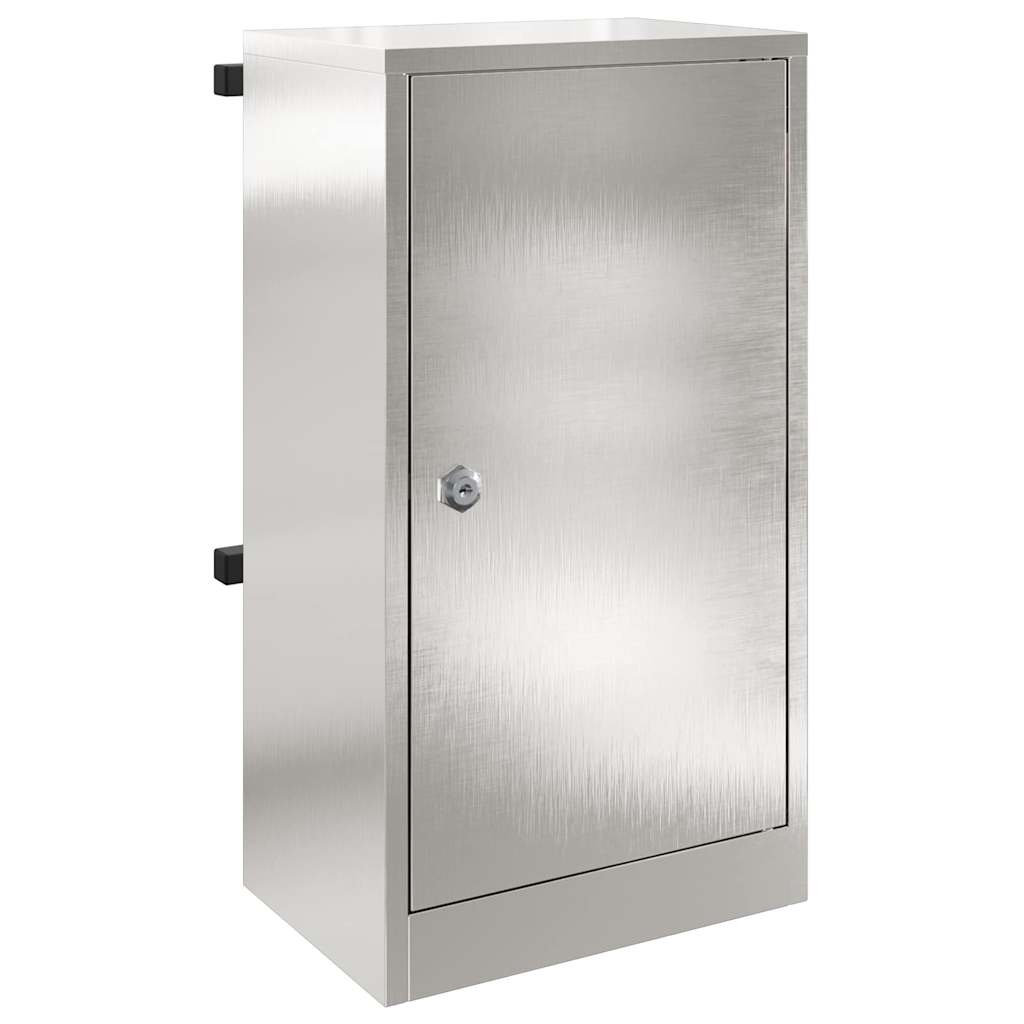 VidaXL Brievenbus Zwart 30 x 23 x 55 cm Roestvrij staal