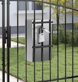 VidaXL Brievenbus Zwart 30 x 23 x 55 cm Roestvrij staal