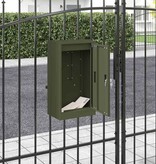 VidaXL Brievenbus Olijfgroen 30 x 23 x 55 cm Staal