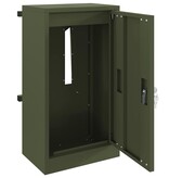 VidaXL Brievenbus Olijfgroen 30 x 23 x 55 cm Staal