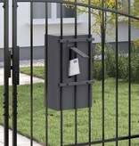 VidaXL Brievenbus Antraciet 30 x 23 x 55 cm Staal