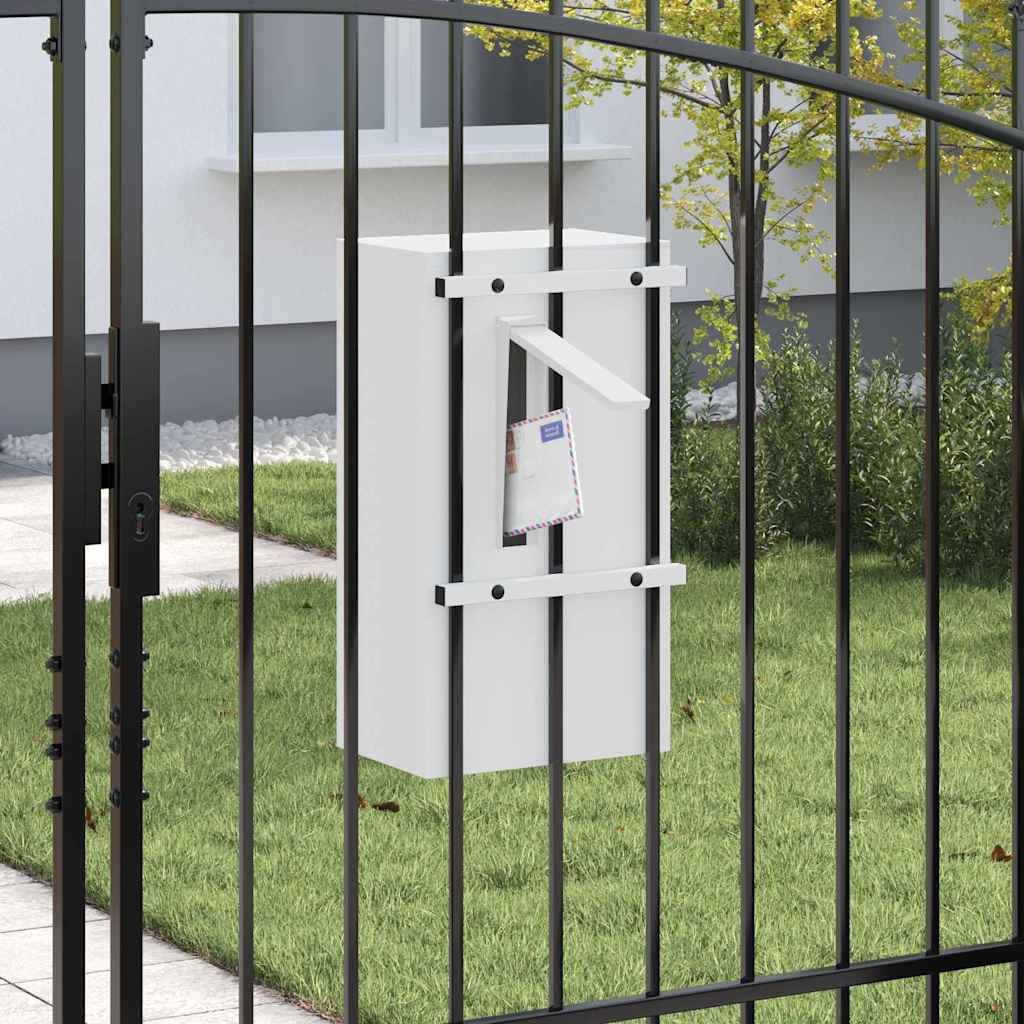 VidaXL Brievenbus Wit 30 x 23 x 55 cm Staal