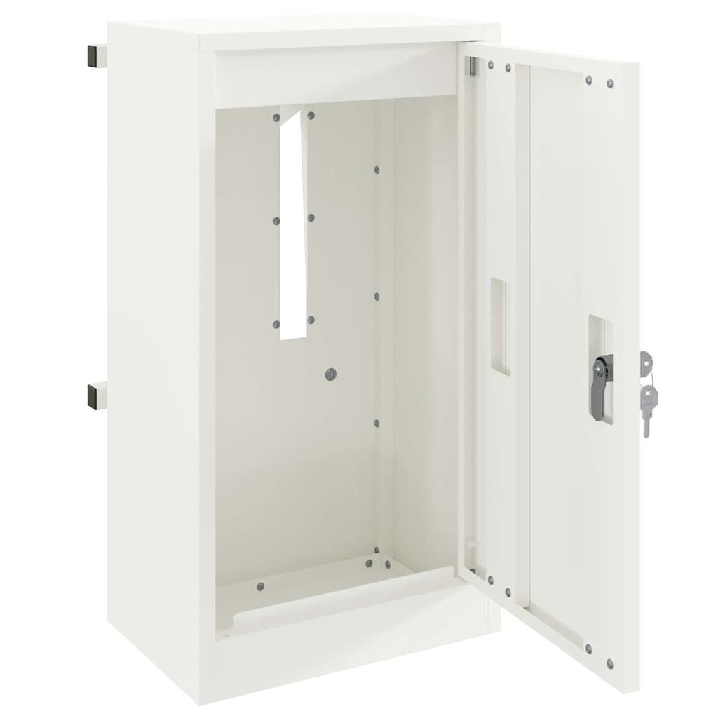 VidaXL Brievenbus Wit 30 x 23 x 55 cm Staal