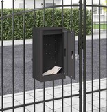 VidaXL Brievenbus Zwart 30 x 23 x 55 cm Staal