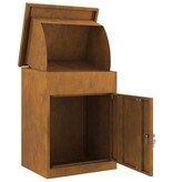 VidaXL Pakket inwerp box Roestig 44 x 35 x 59 cm Cortenstaal