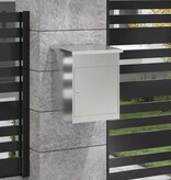 VidaXL Pakket inwerp box Zwart 44 x 35 x 59 cm Gegalvaniseerd staal