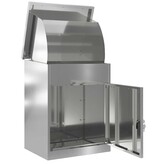 VidaXL Pakket inwerp box Zwart 44 x 35 x 59 cm Gegalvaniseerd staal